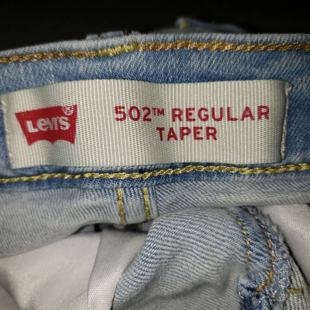 Levis 502 Jeans Girls 10 Regular 25x25 Light Blue Denim Regular Taper Stretch